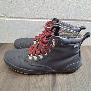 Keds Scout Waterproof Canvas Boot. Black Women's Lace Up Shoes Size 8.5